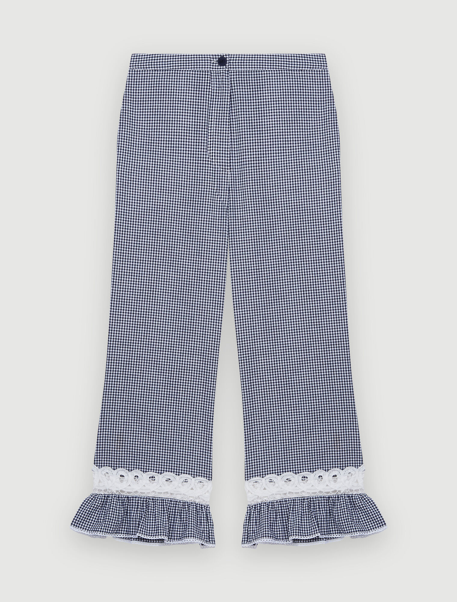 Pantalon en Vichy et dentelles