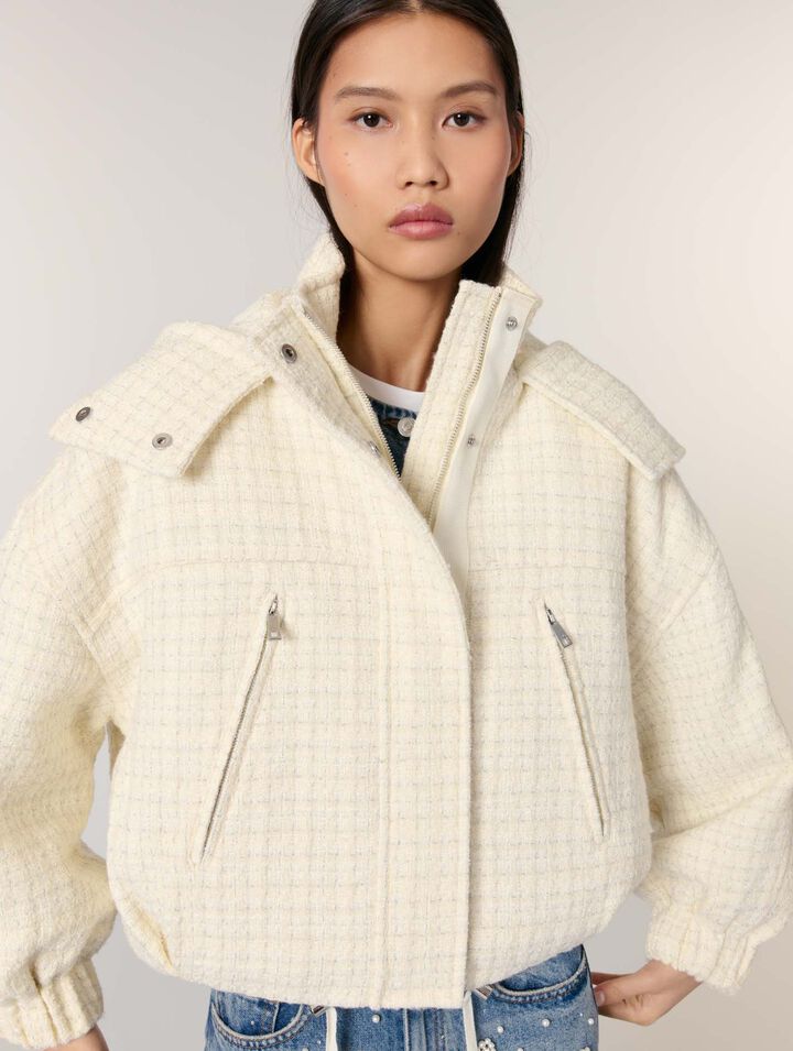 Doudoune en tweed
