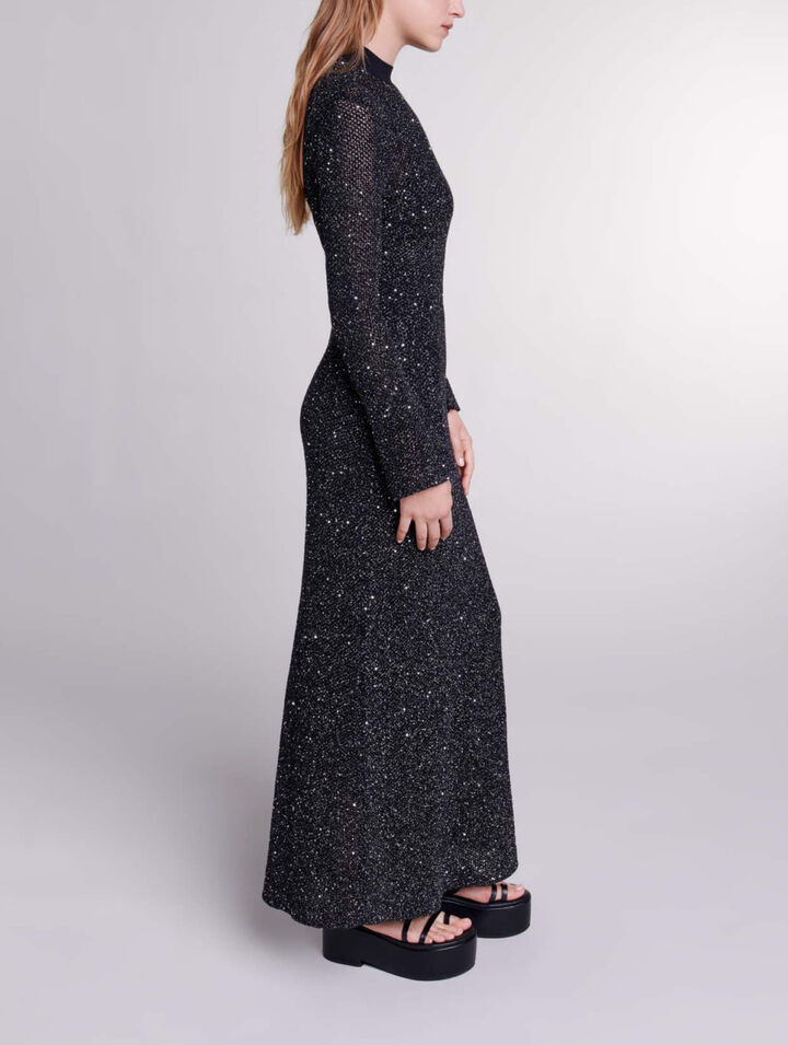 Robe longue en maille