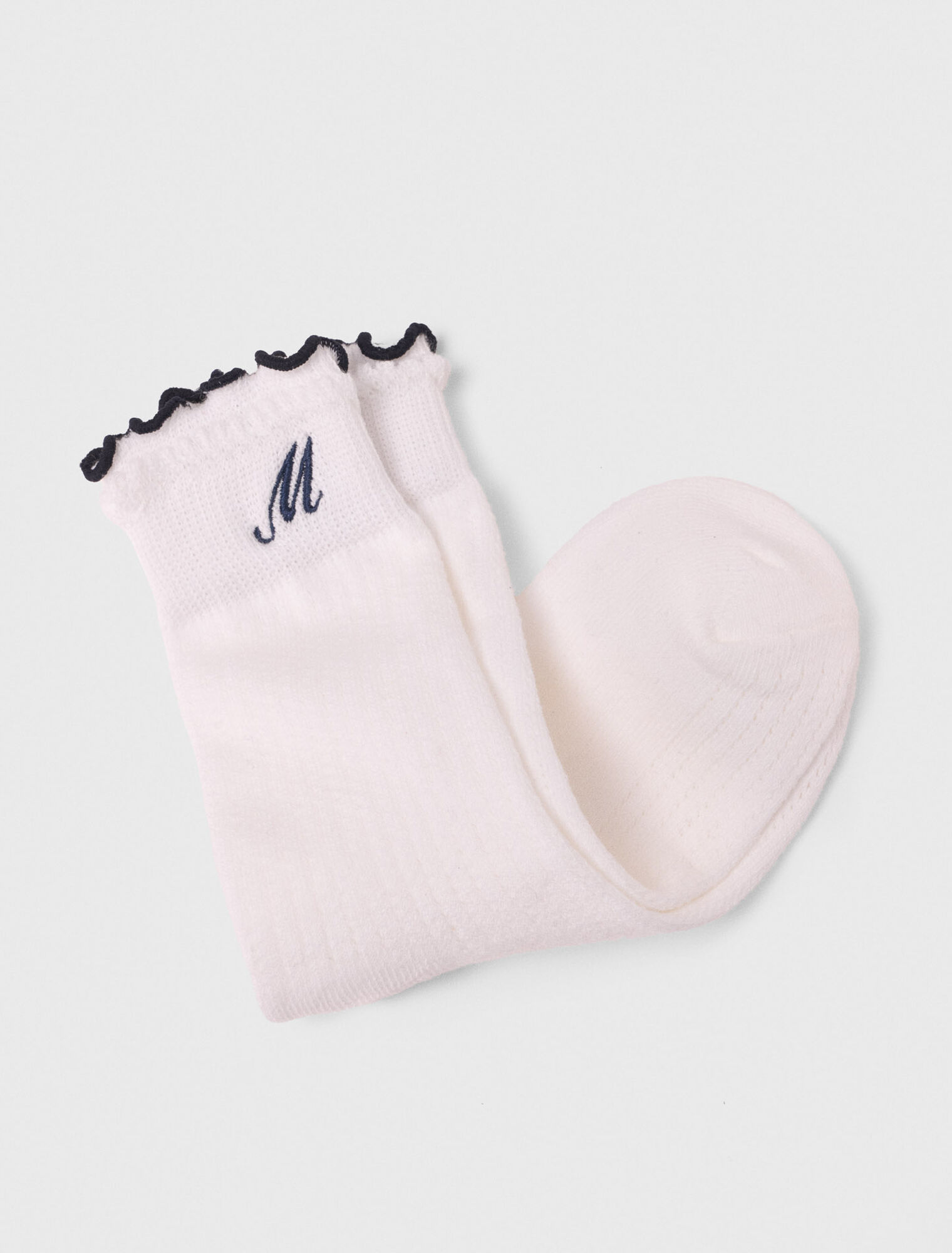 Cotton pointelle socks
