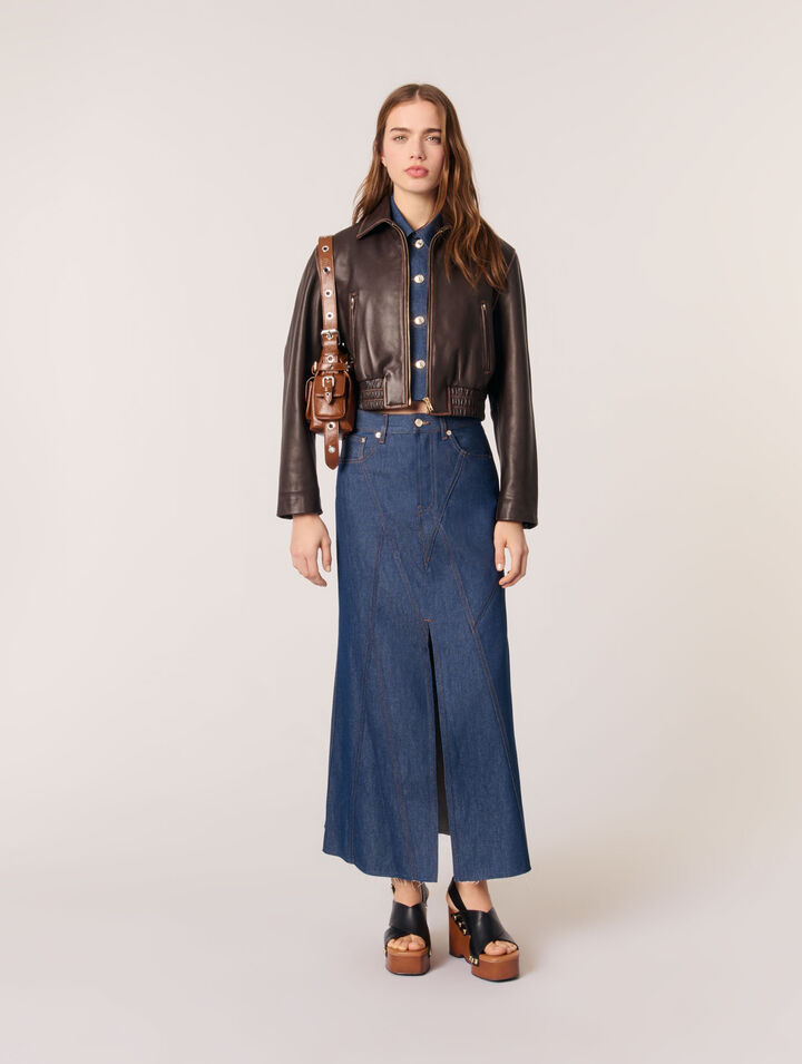 Jupe longue en denim