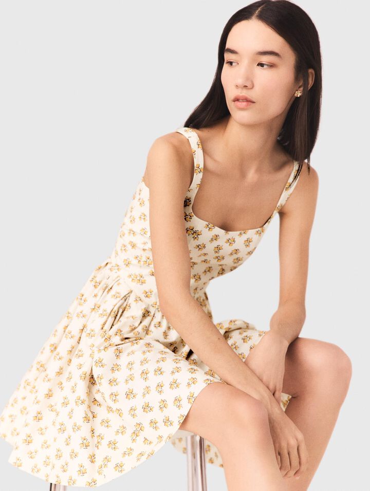 Short flared patterned dress