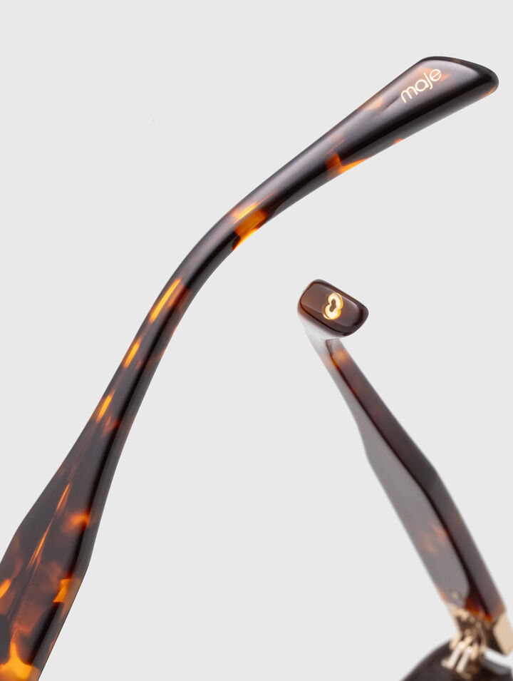 Lunettes rectangles en ac&eacute;tate