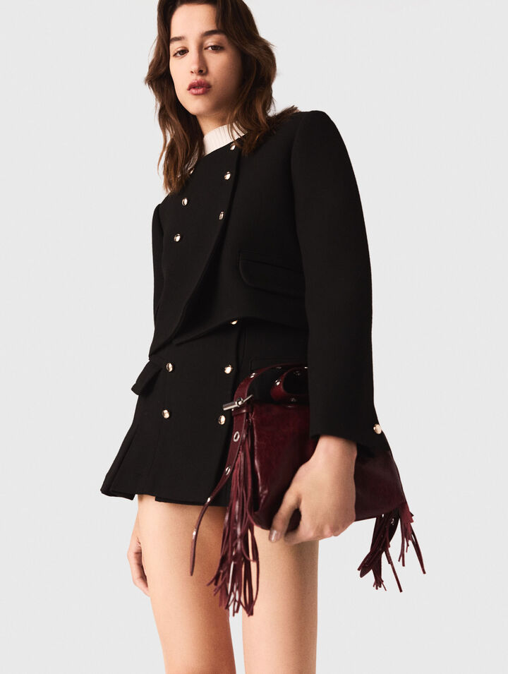 Veste courte avec boutons dorés