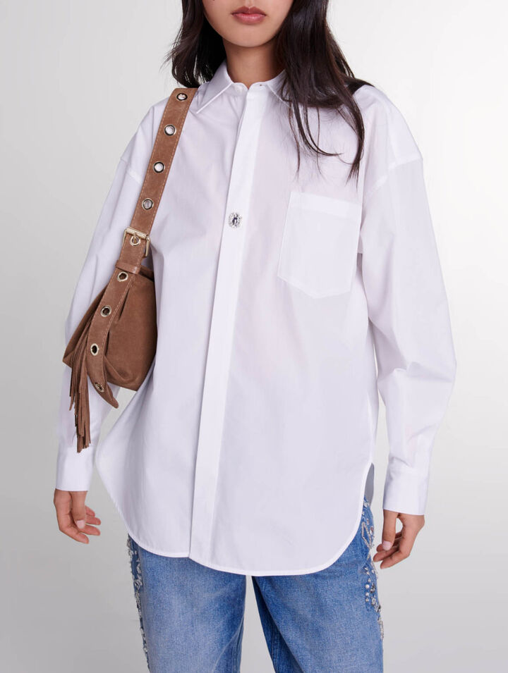 Oversized poplin shirt