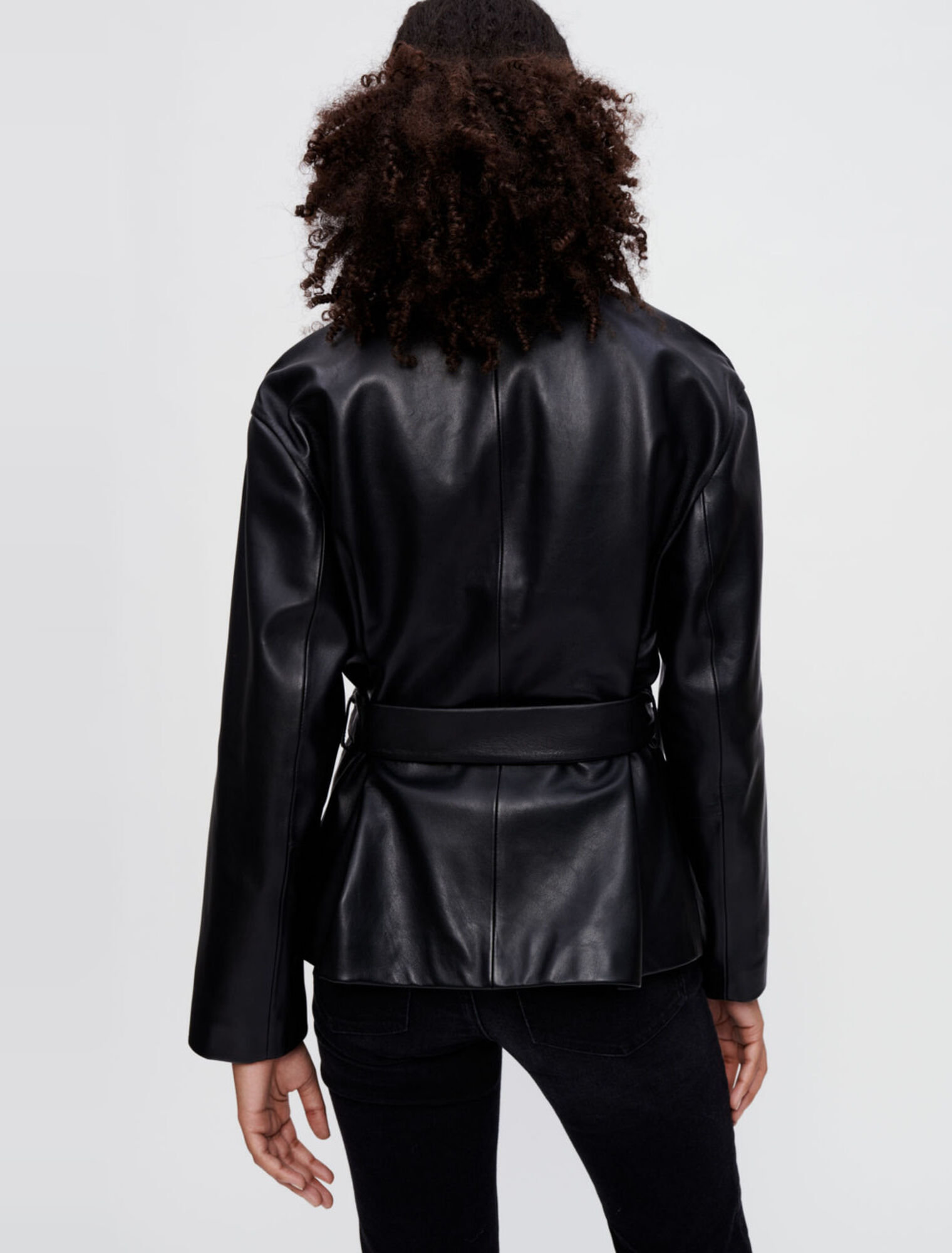Blouson façon veste 4 poches en cuir
