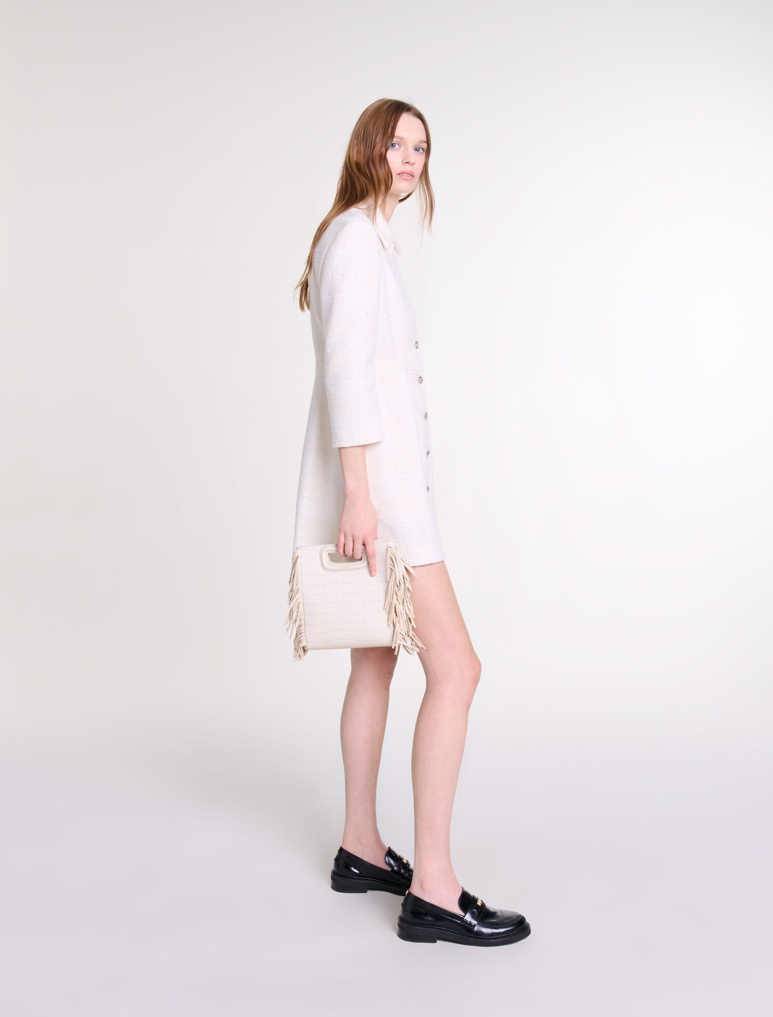 Robe courte en tweed
