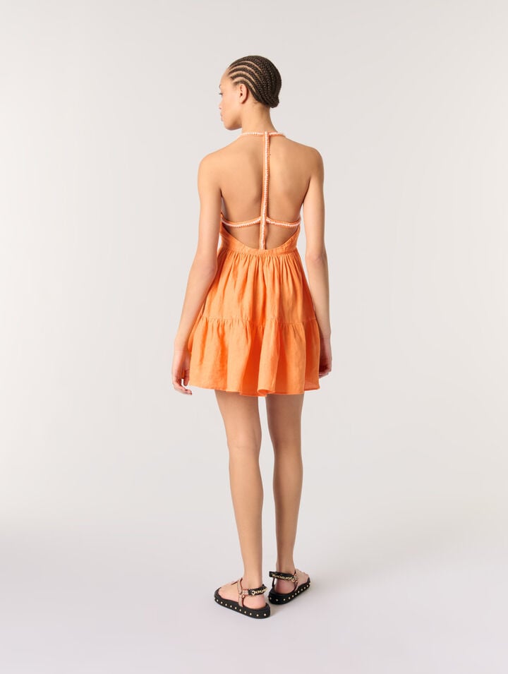 Robe courte en lin