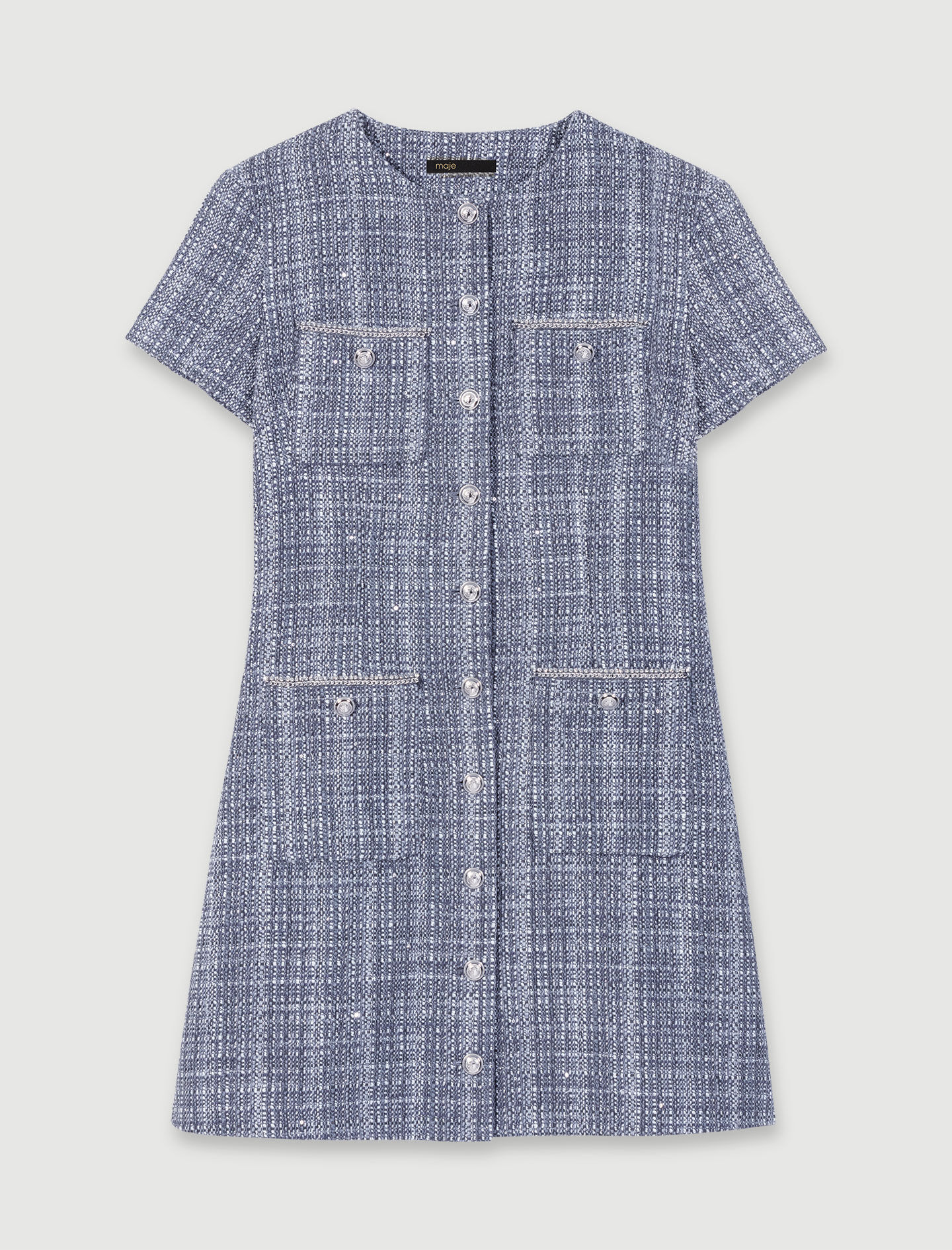 Women s Tweed dresses The Latest Styles Maje
