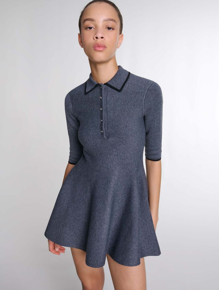 Robe courte en maille