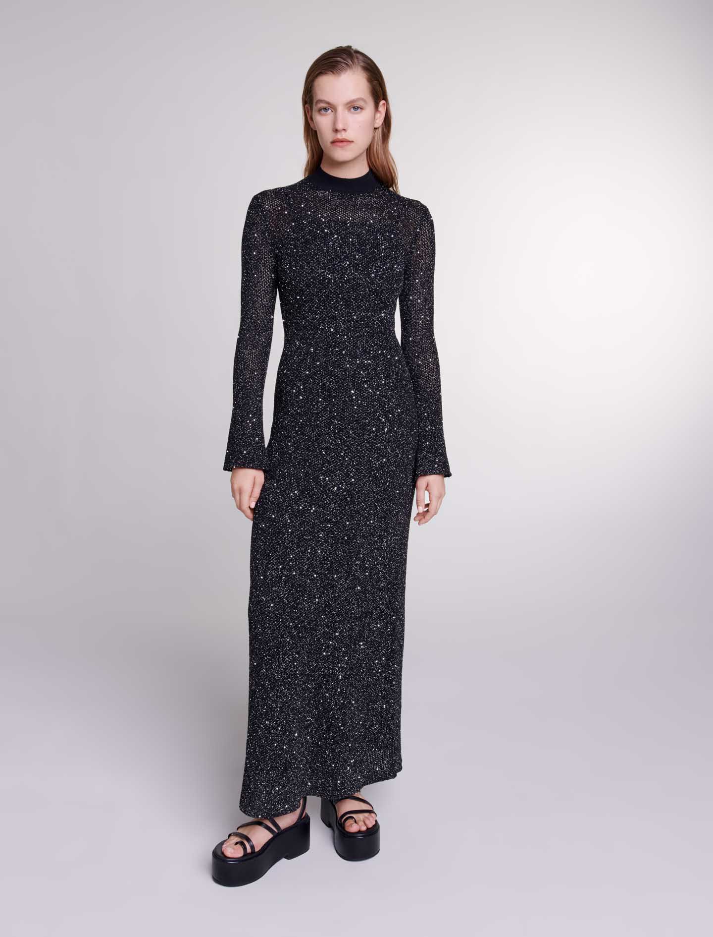 Robe longue en maille