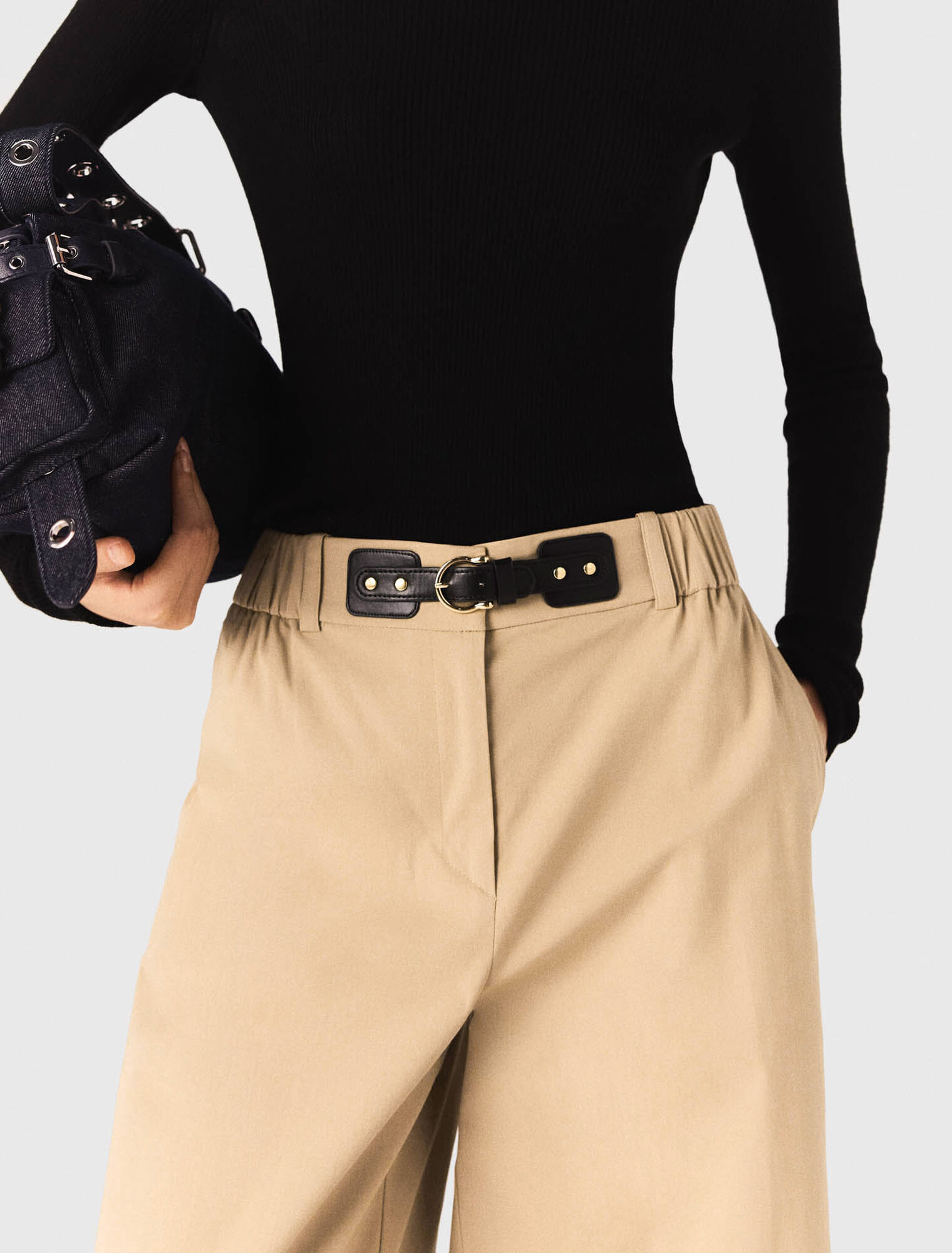 Pantalon large en coton