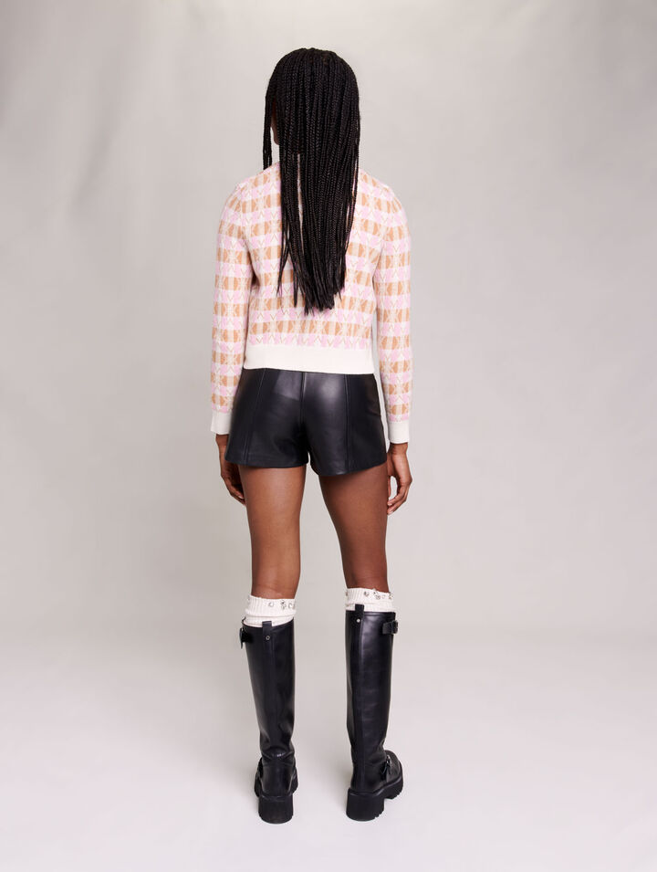Cardigan à carreaux
