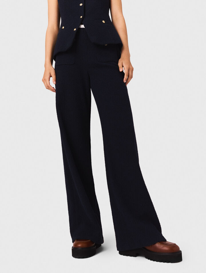 Pantalon droit en tweed