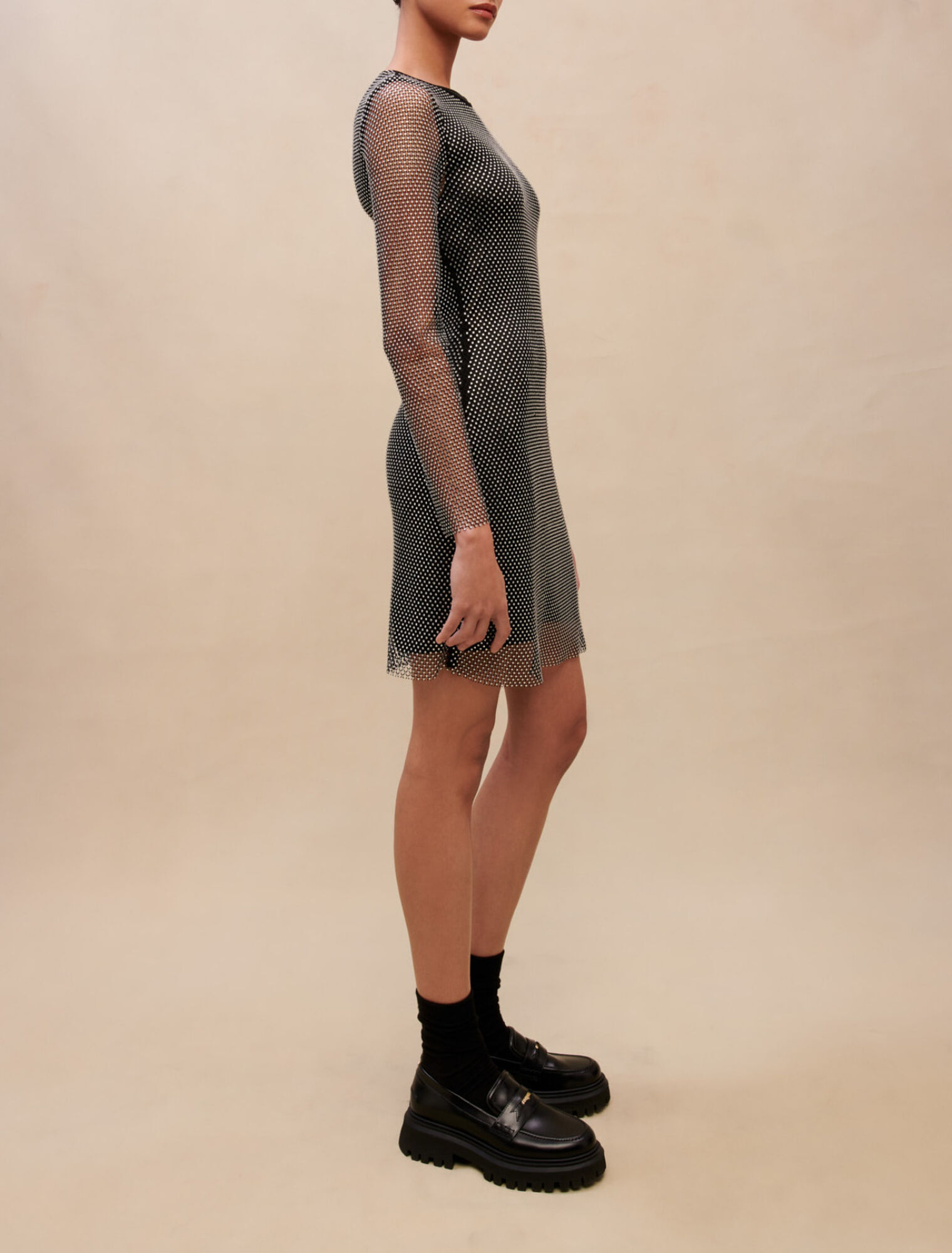 Robe courte à strass
