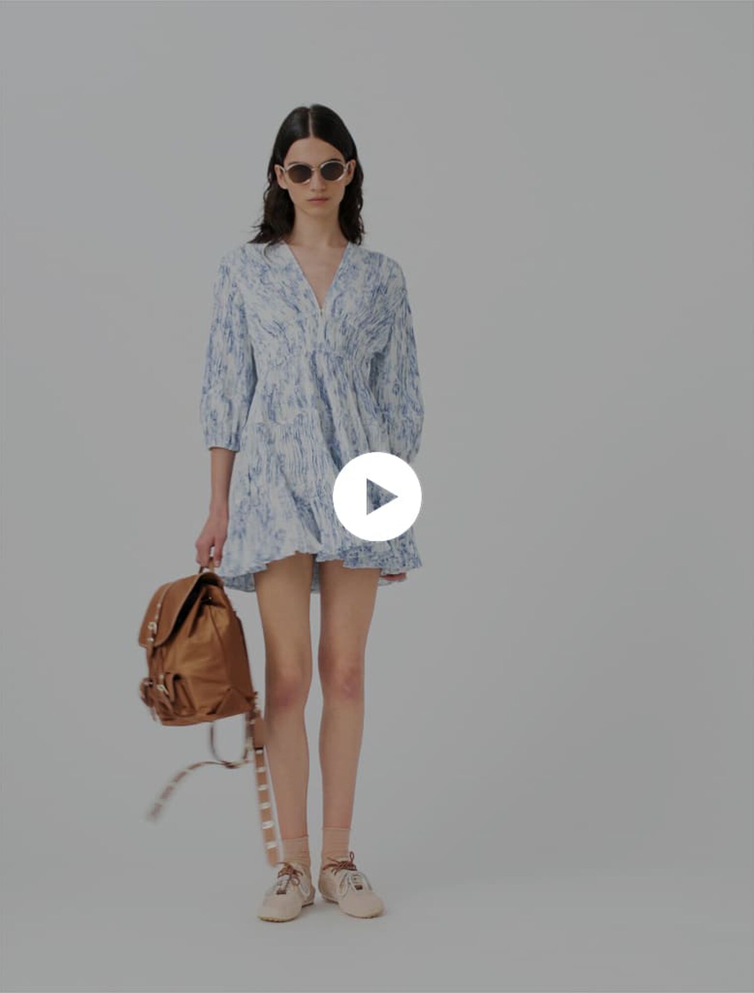 Robe pliss&eacute;e imprim&eacute;e