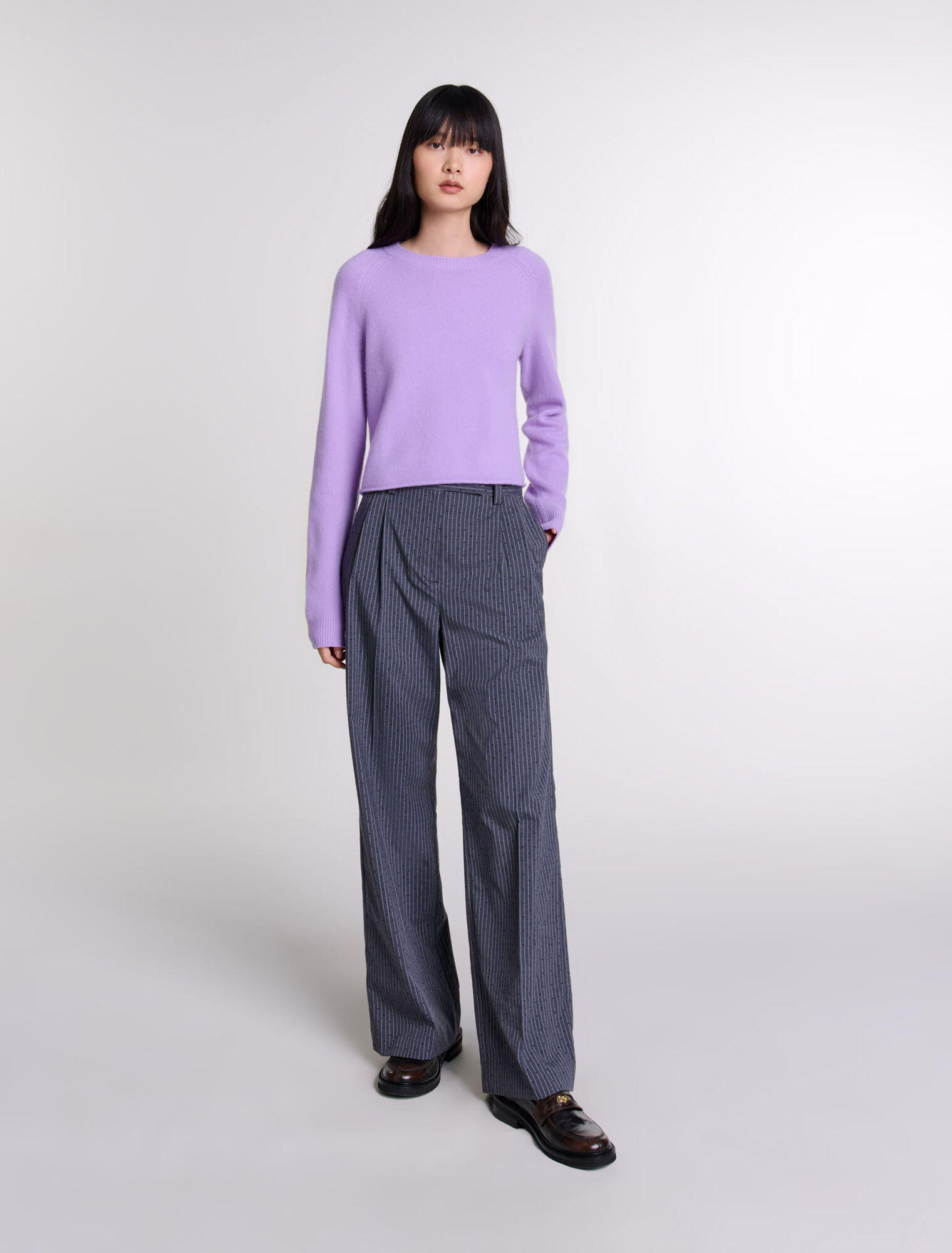 Pantalon de tailleur strassé