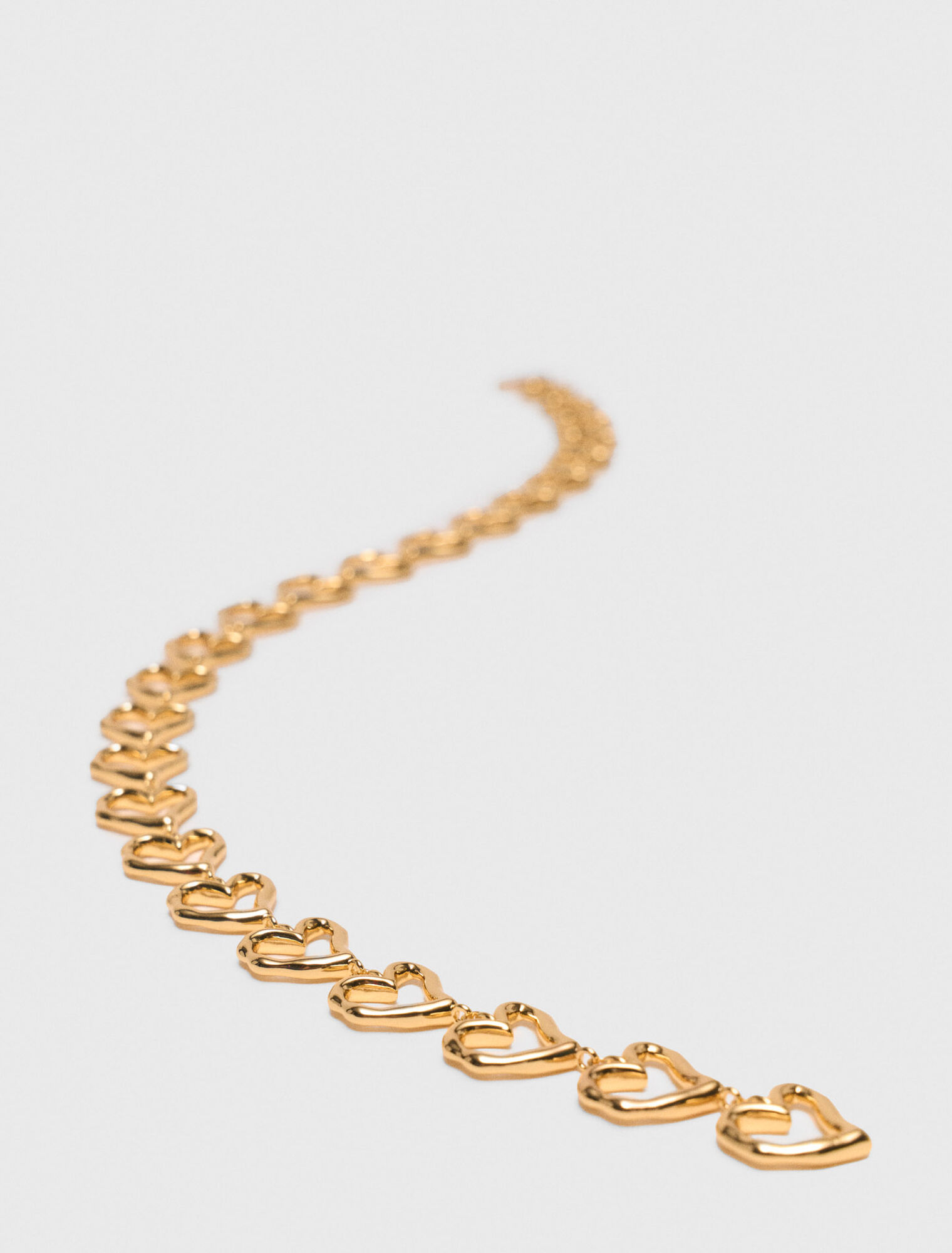 Collier cœur en laiton doré