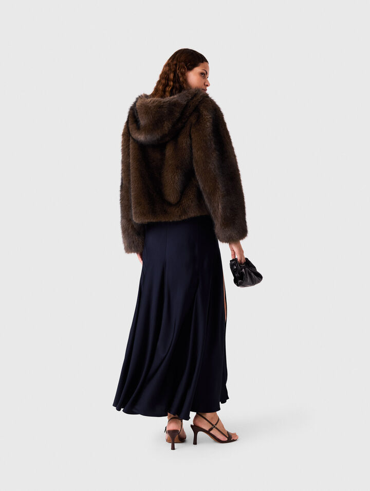 Oversized faux fur jacket