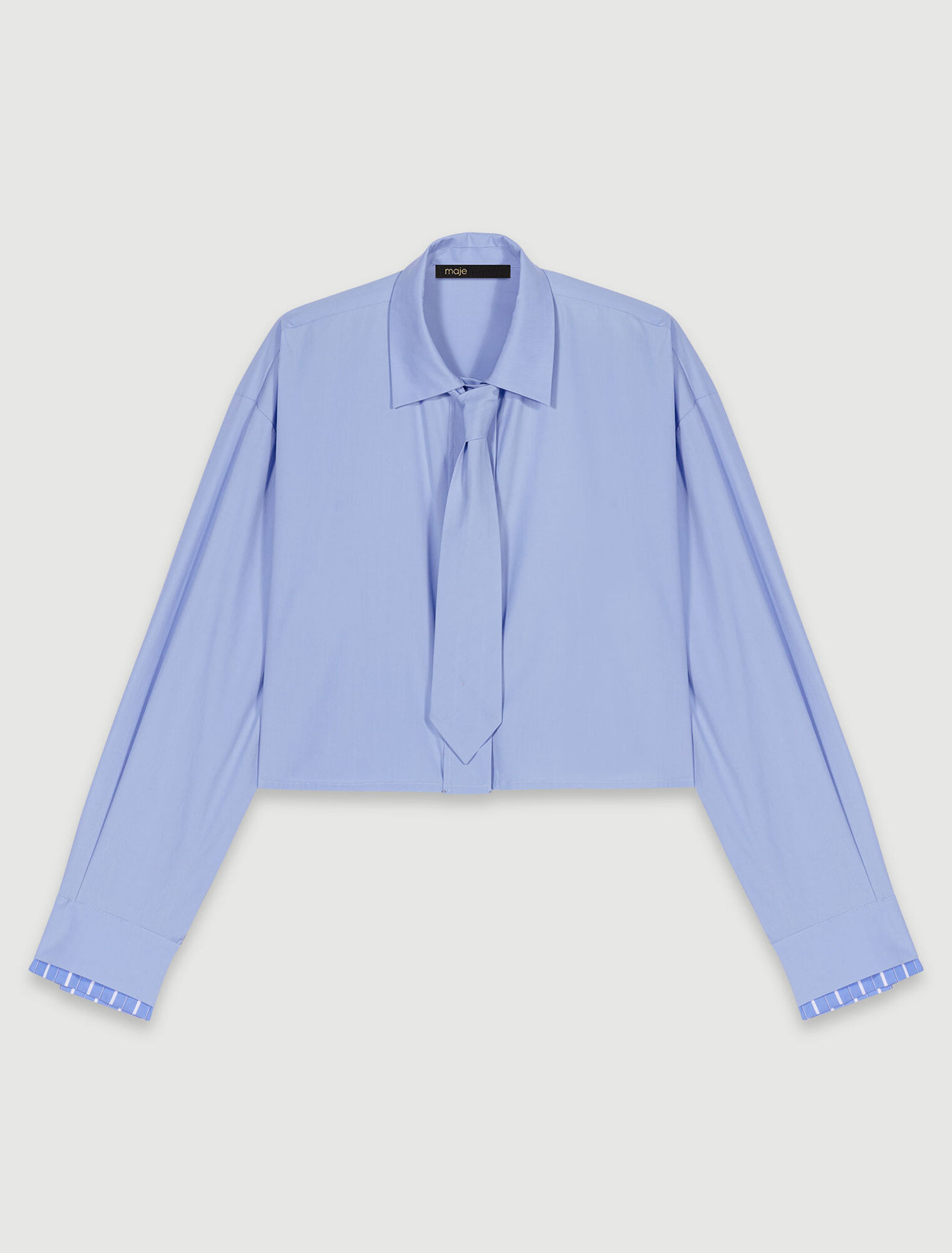Shirt with removable tie 