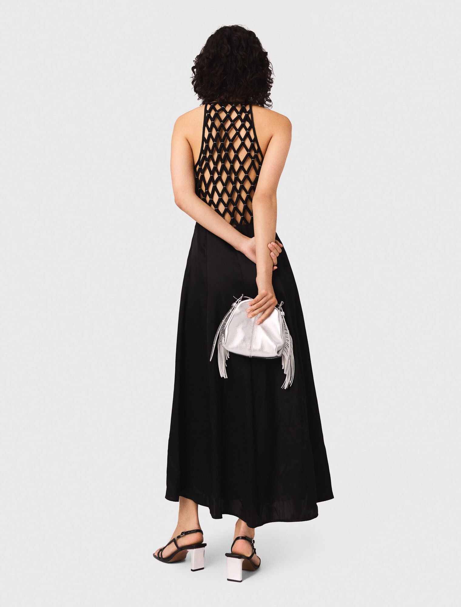 Robe longue fluide avec dos tressé