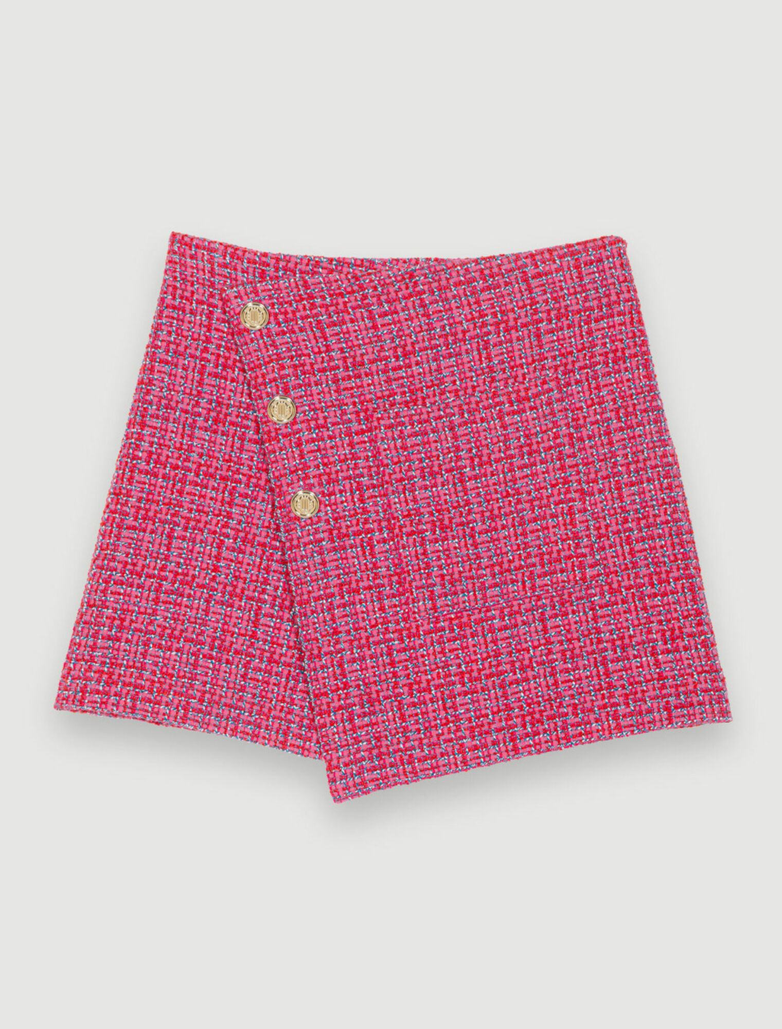 Wrap skirt in tweed
