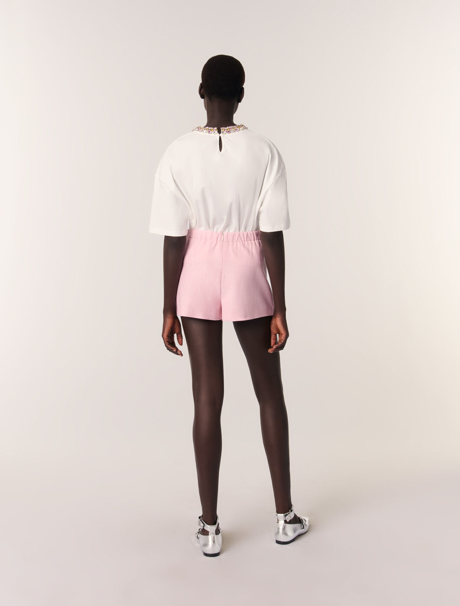 Tee-shirt à col bijou