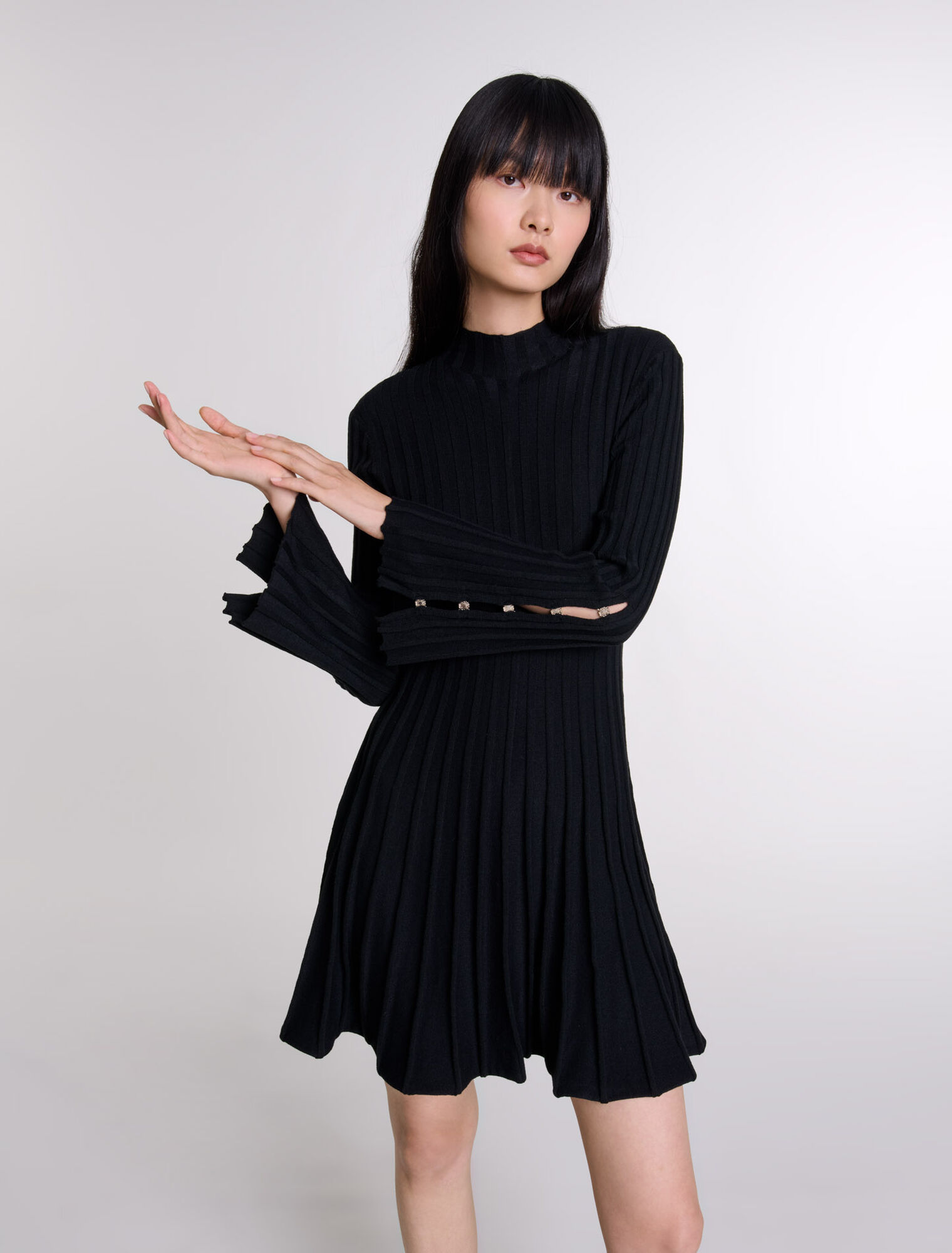 Robe courte en maille