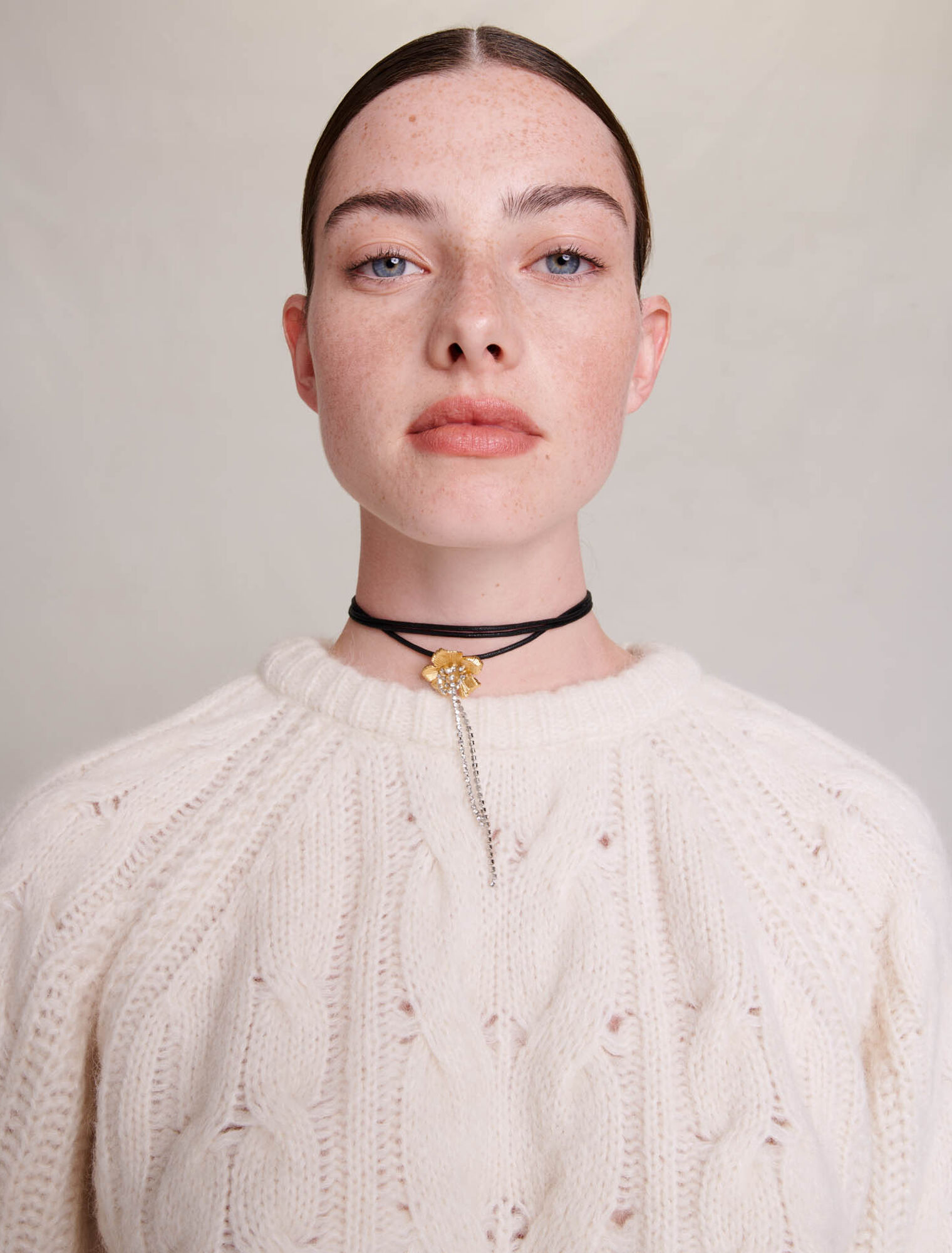 Pull en maille torsadée