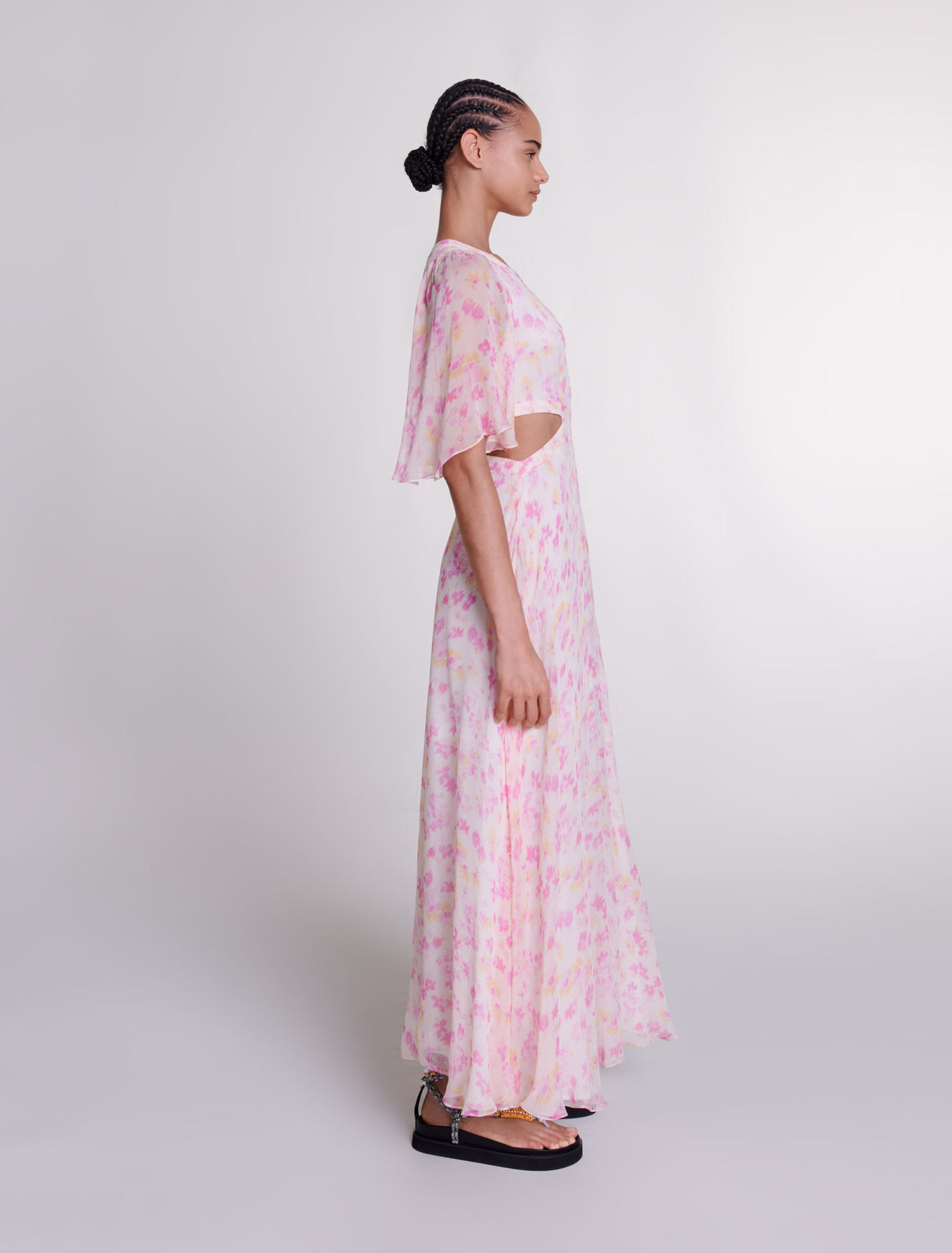 Robe longue à imprimé fleuri