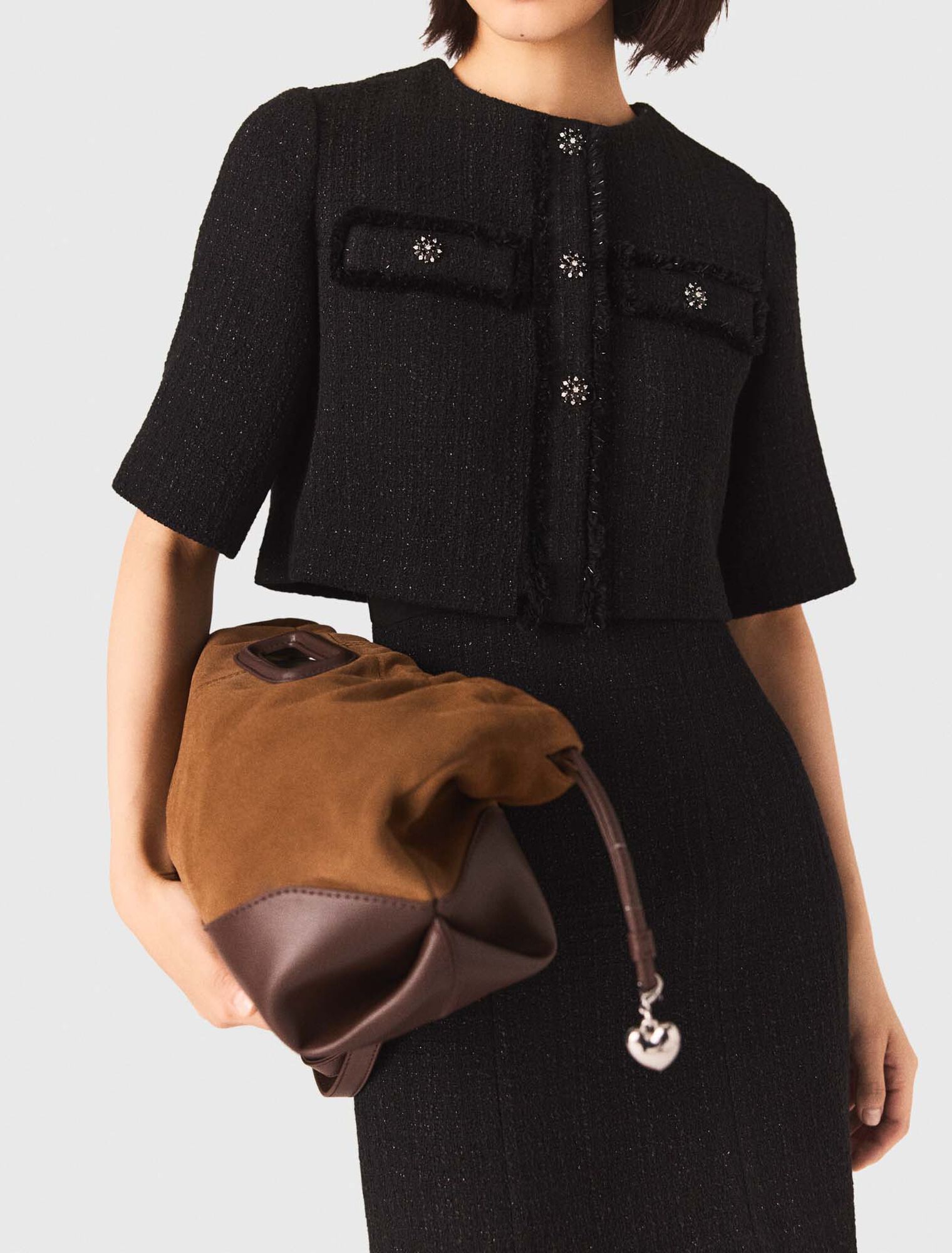 Robe 2 en 1 en tweed