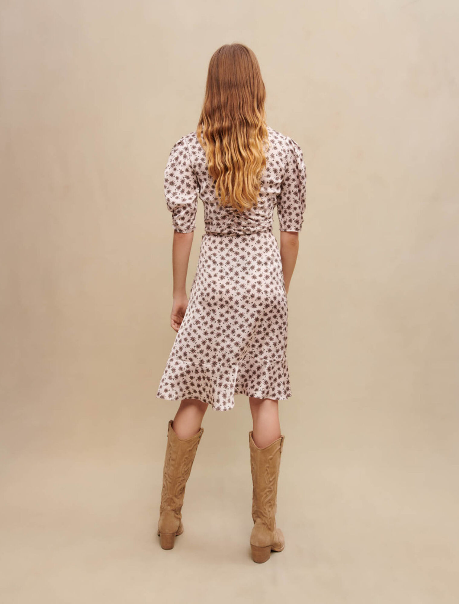 Palm print dress