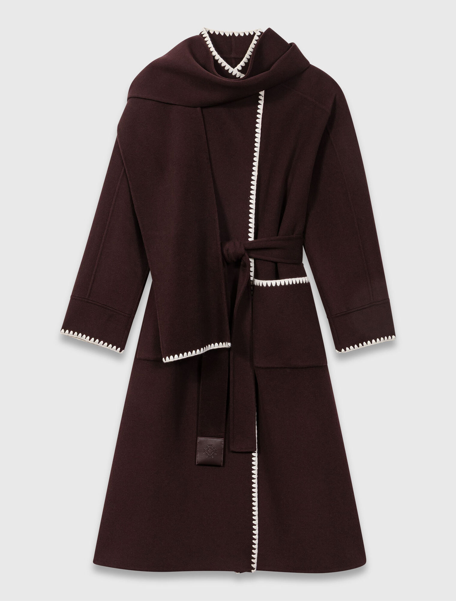 Manteau en double face brodé