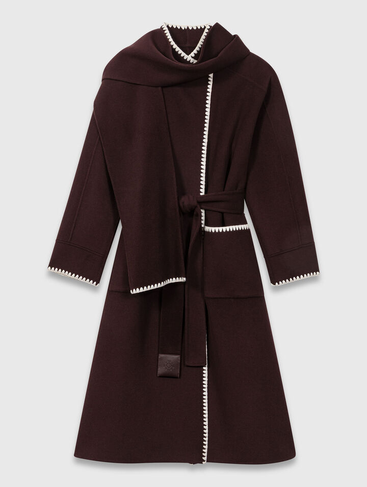 Manteau en double face brodé