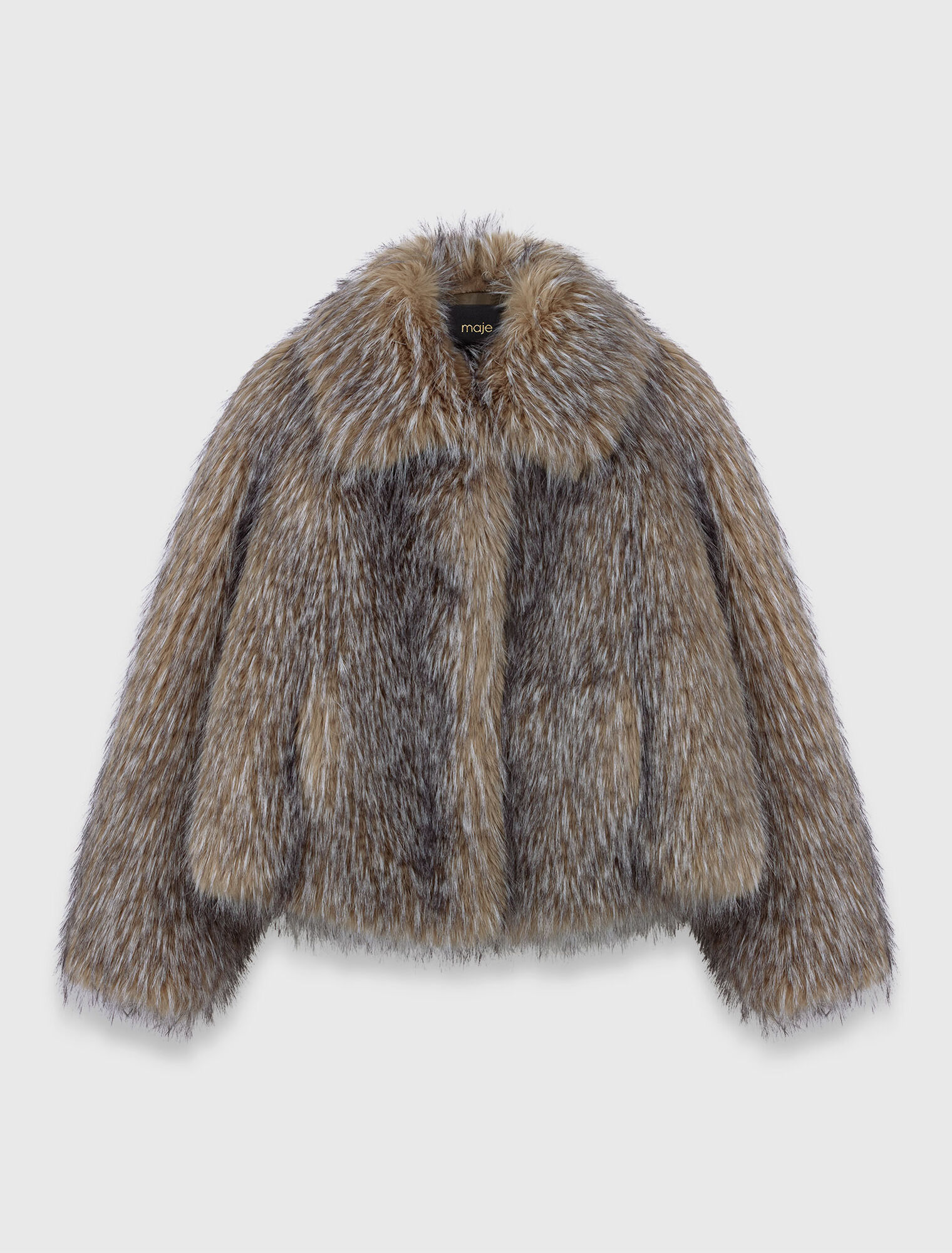 Manteau court en fausse fourrure