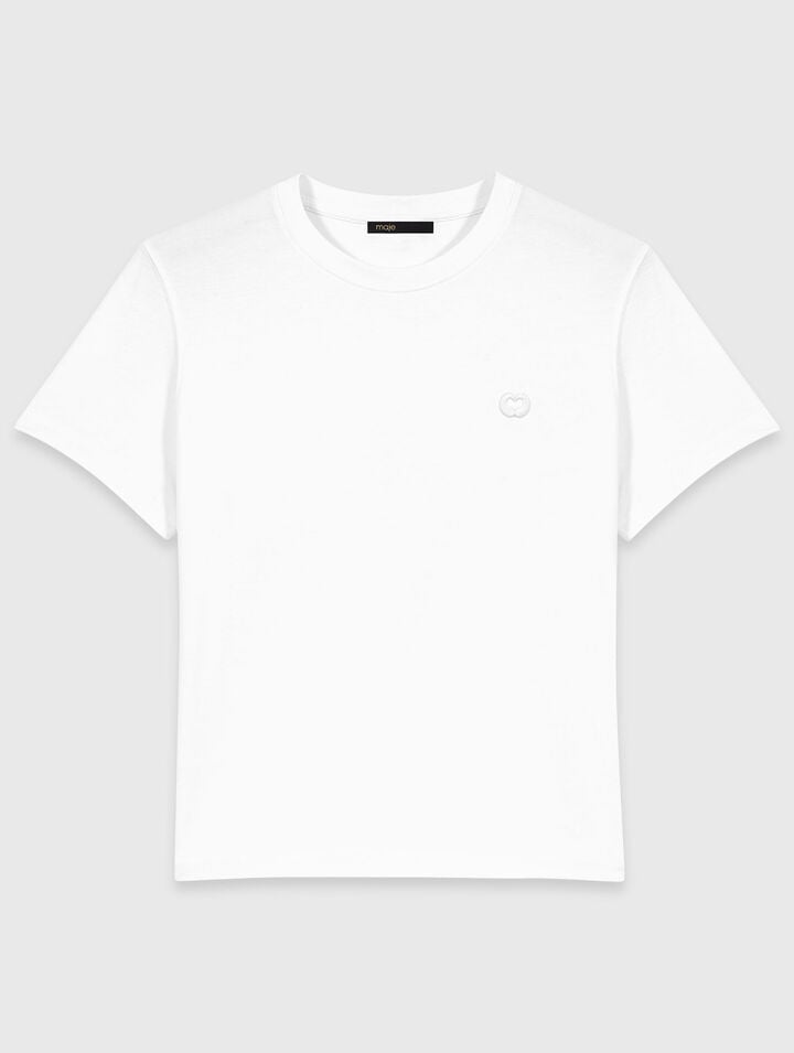 Tee shirt avec petit logo brod&eacute;