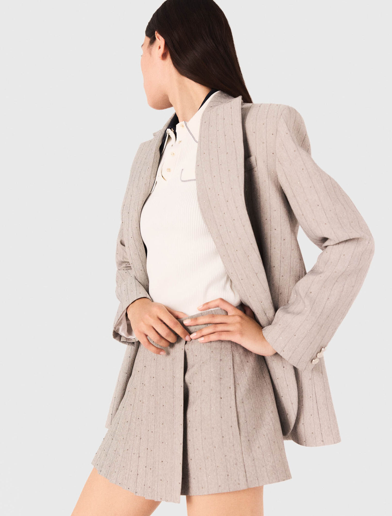 Veste de tailleur à strass