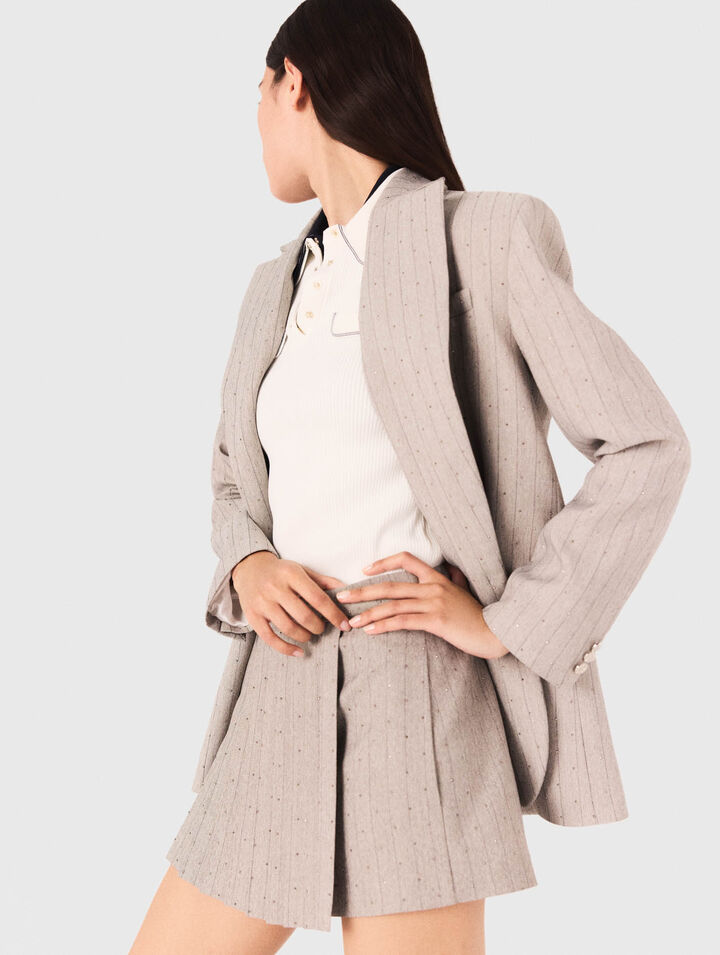 Veste de tailleur à strass
