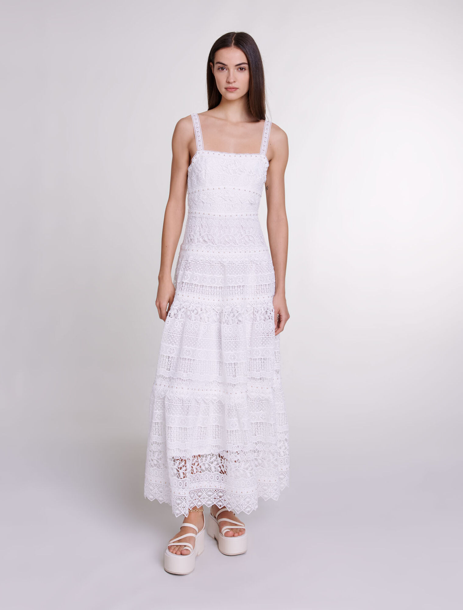 Robe longue en crochet