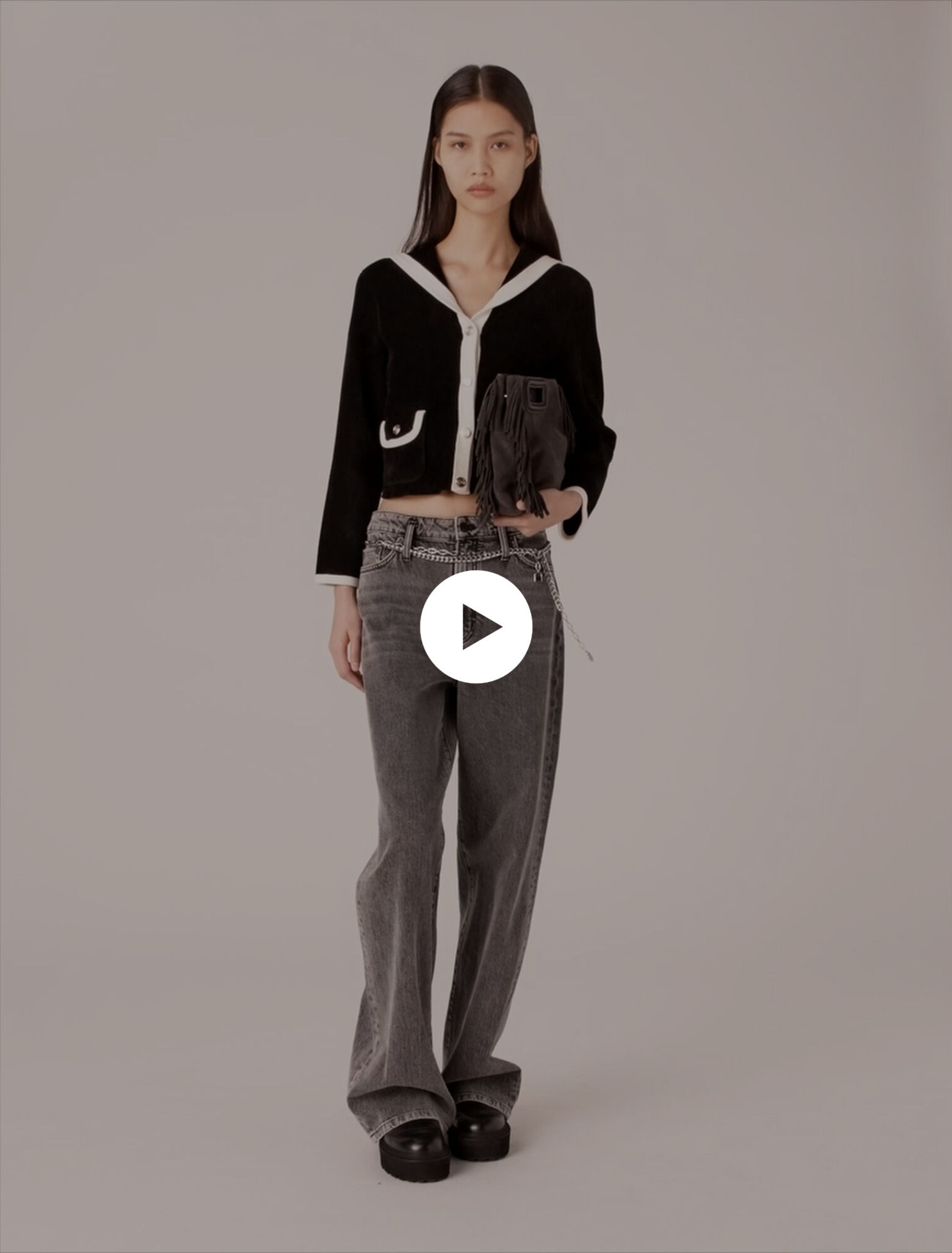Cardigan effet velours