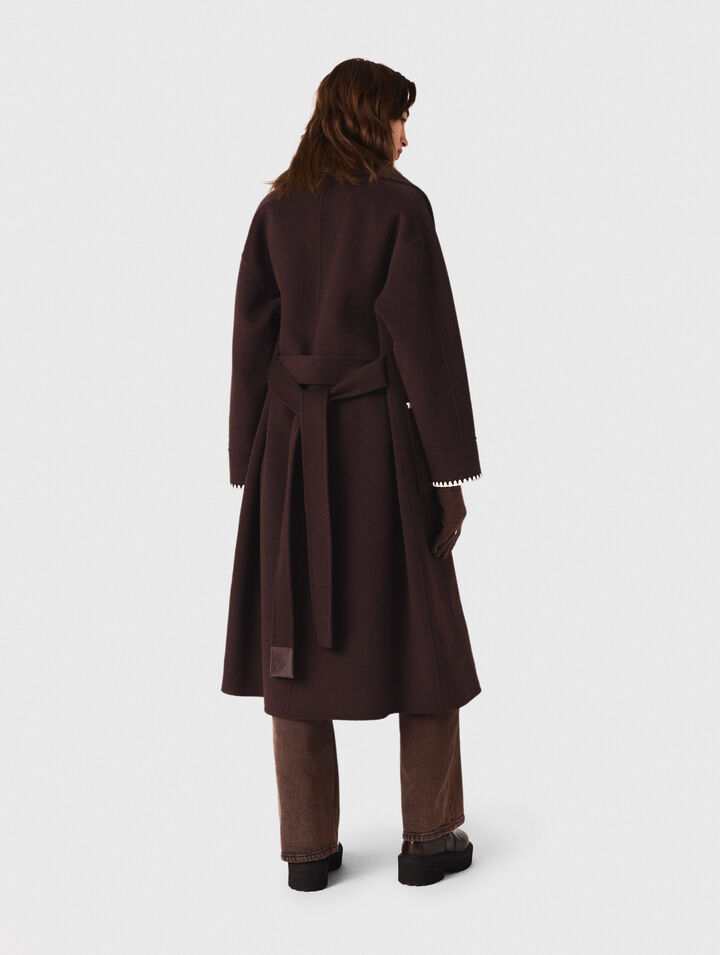 Manteau en double face brodé