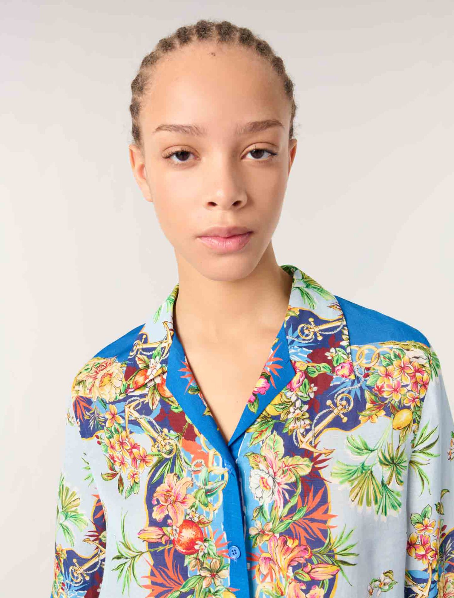 Chemise courte imprimée