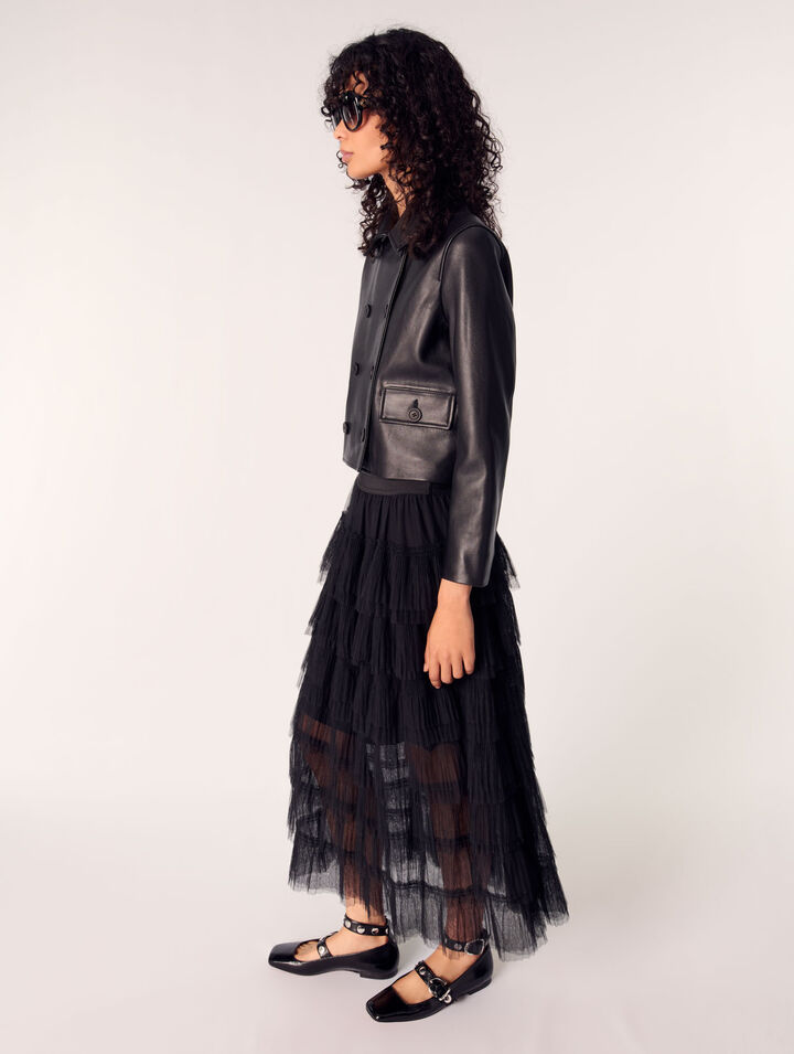 Jupe midi en tulle