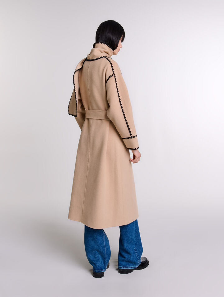 Manteau bicolore double face