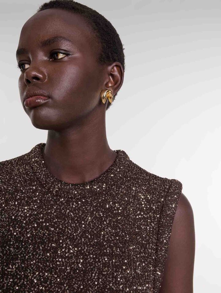Robe courte à sequins