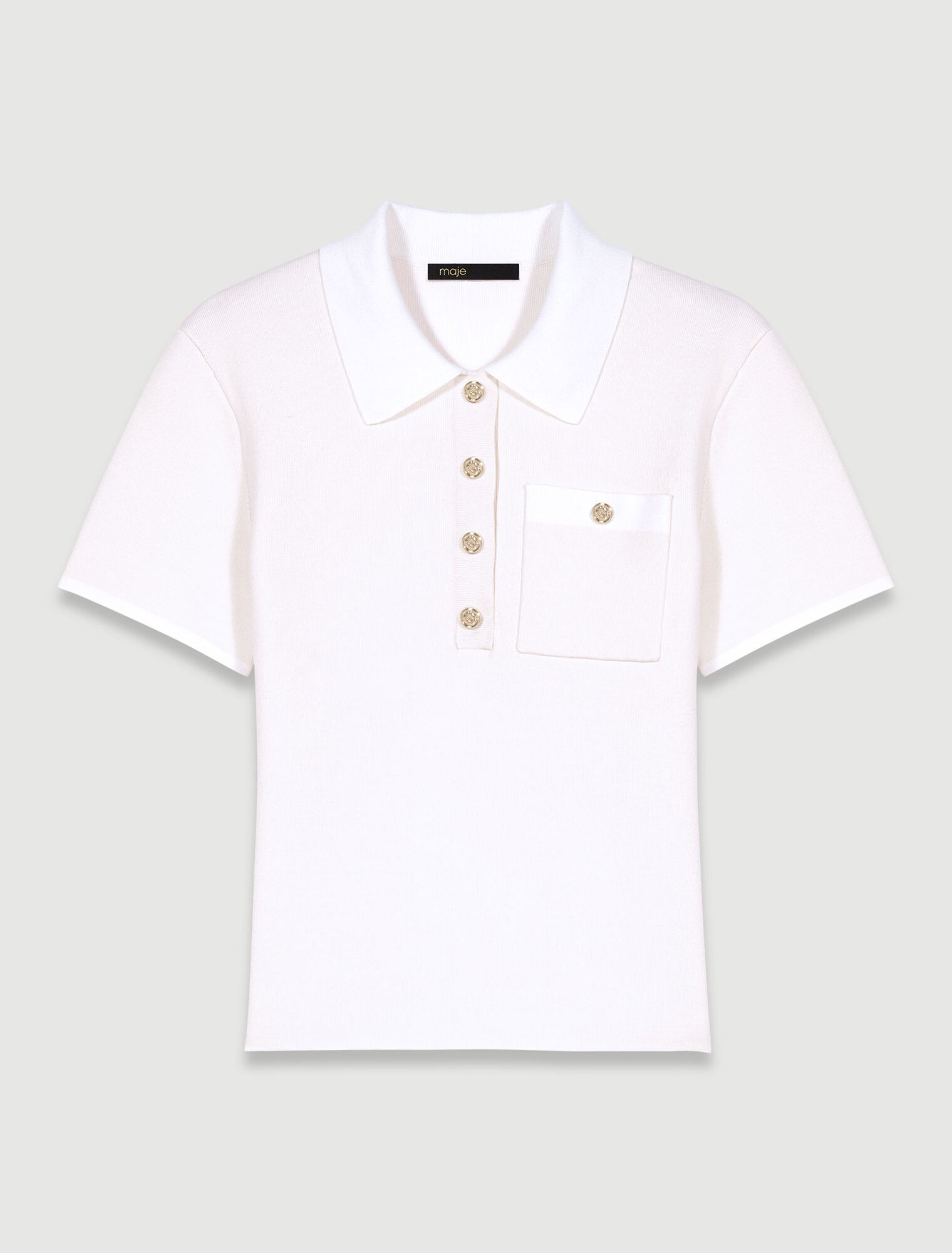 Top en maille à col polo