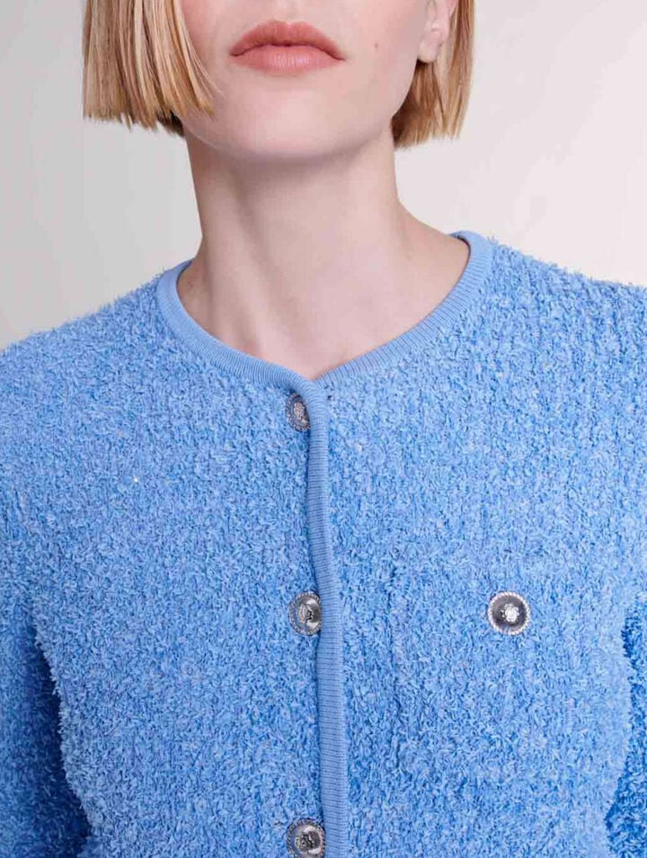 Sequin knit cardigan