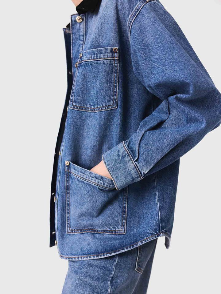 Veste en jean délavé