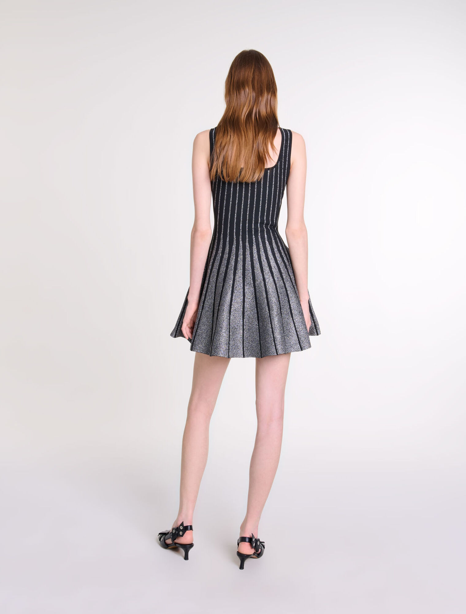 Robe courte en maille jacquard