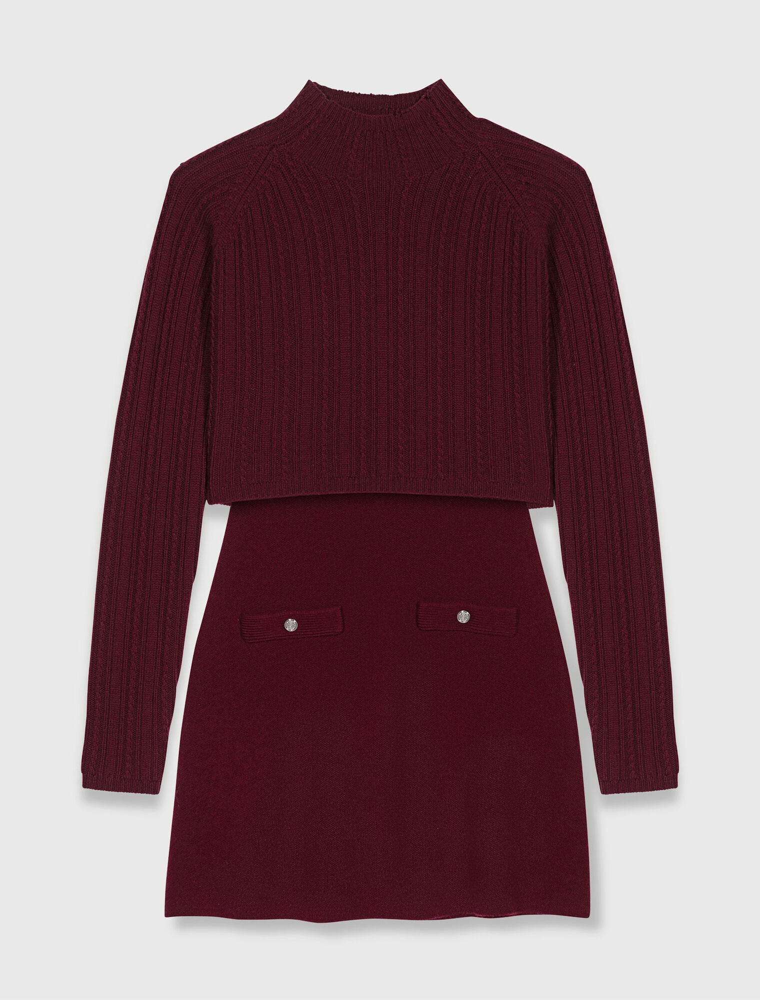 Robe en maille avec pull amovible